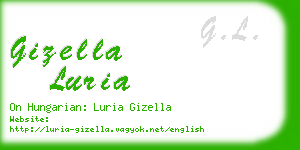 gizella luria business card